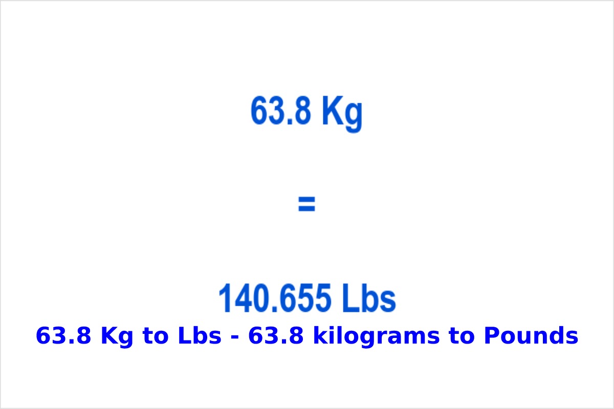 63.8 Kg to Lbs - 63.8 kilograms to Pounds