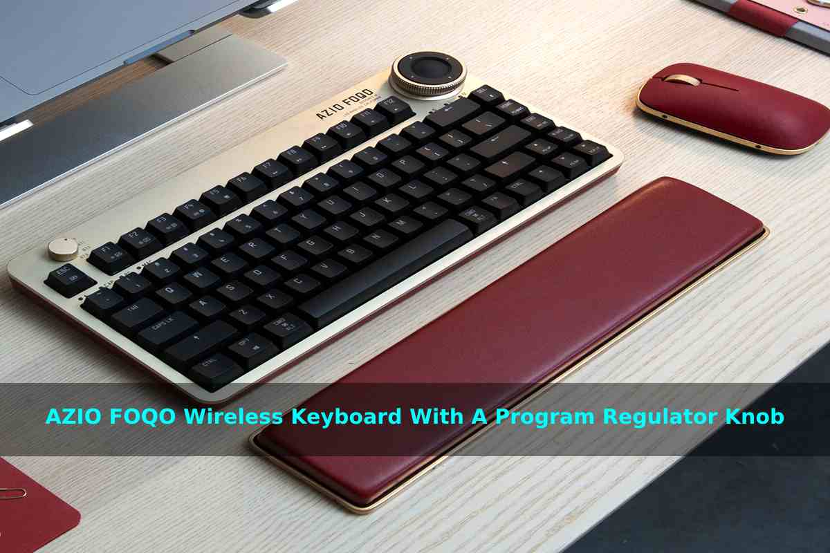 AZIO FOQO Wireless Keyboard With A Program Regulator Knob