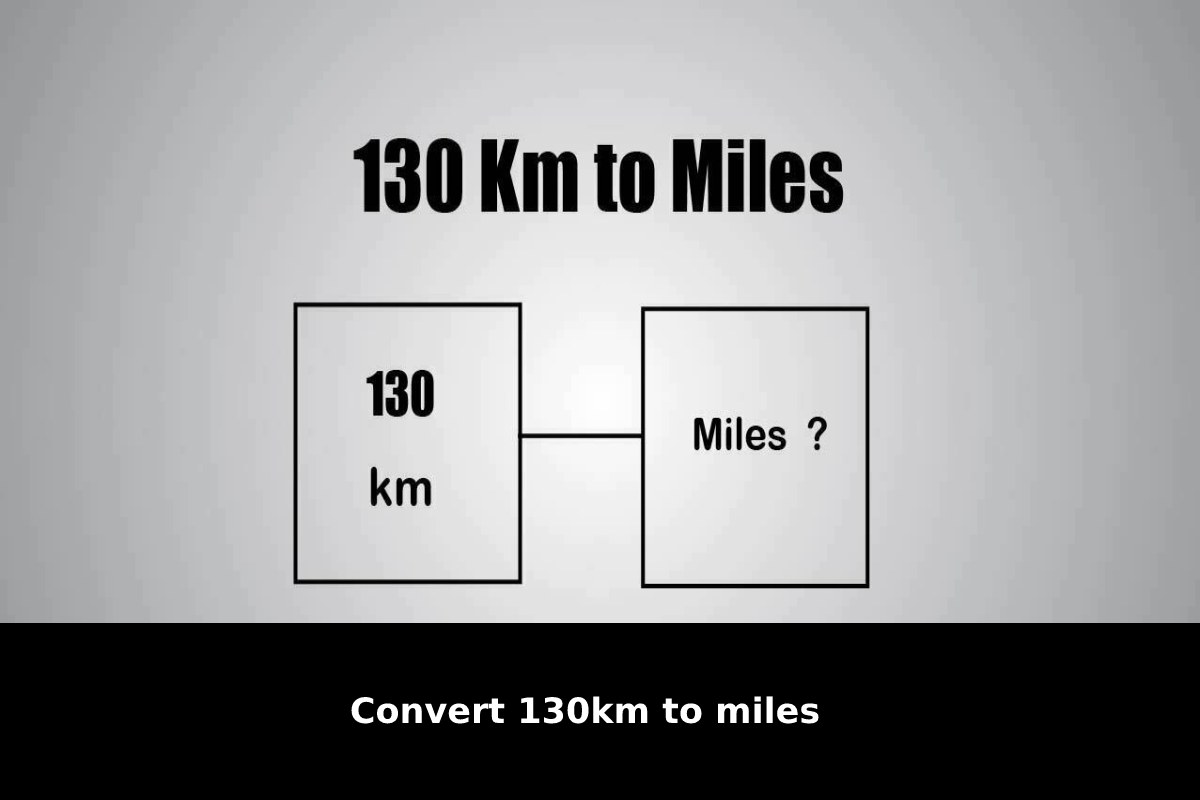 Convert 130km to miles