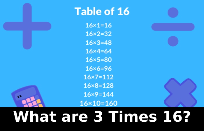 What are 3 Times 16_